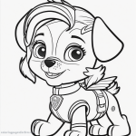 Cute Skye from Paw Patrol coloring page to download for free