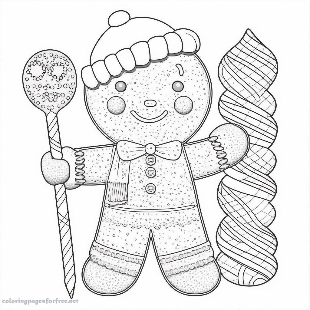 Coloring of a Funny Gingerbread man