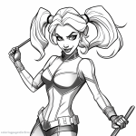 Harley Quinn to color