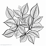 Autumn leaves coloring page to download for free