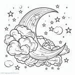 The moon to color