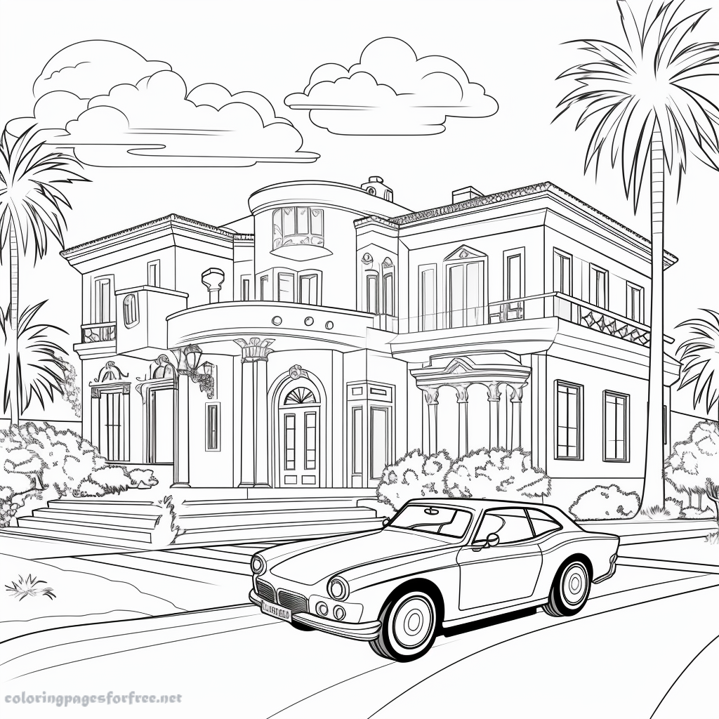 Beverly hills to print and color for free