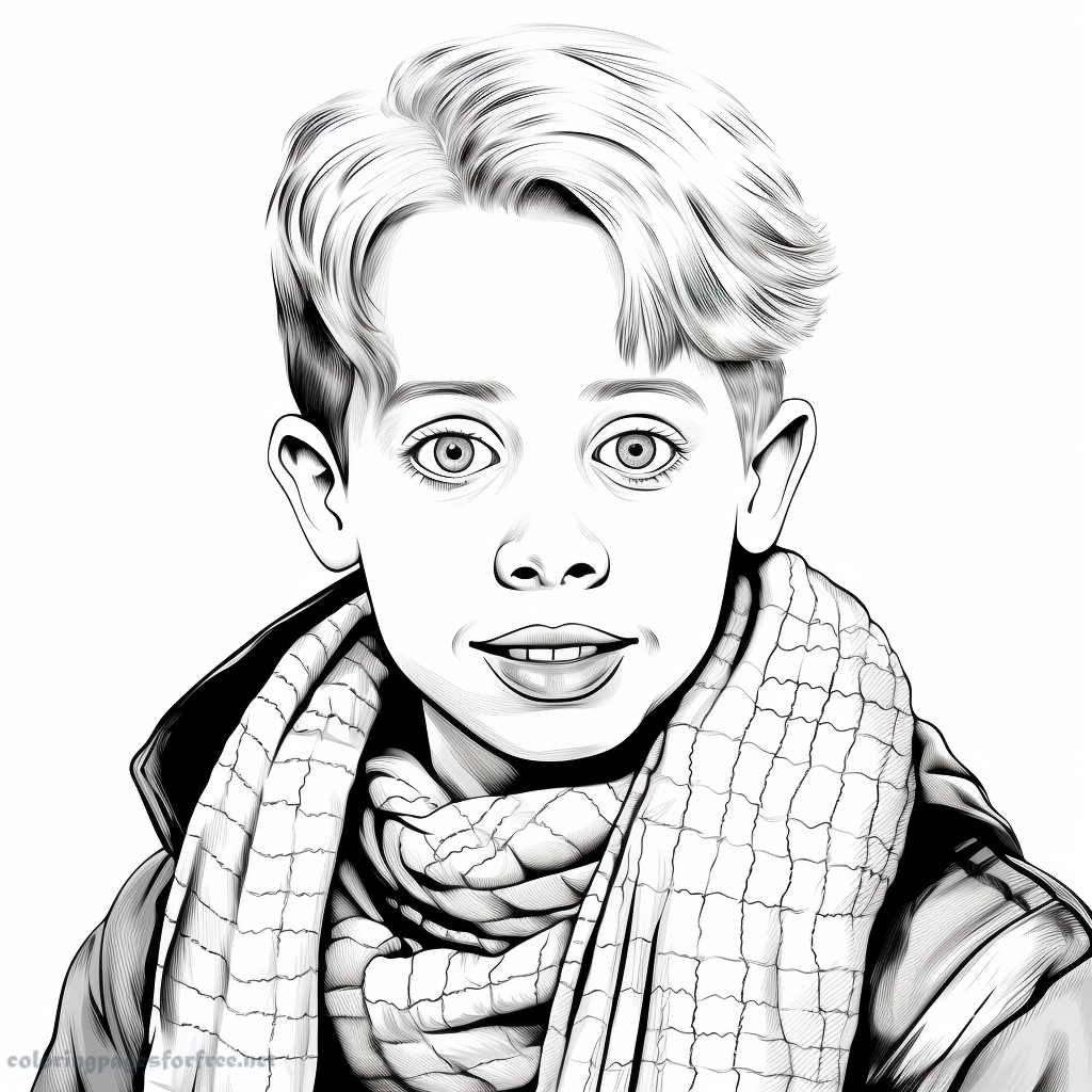 Macaulay Culkin coloring page to download