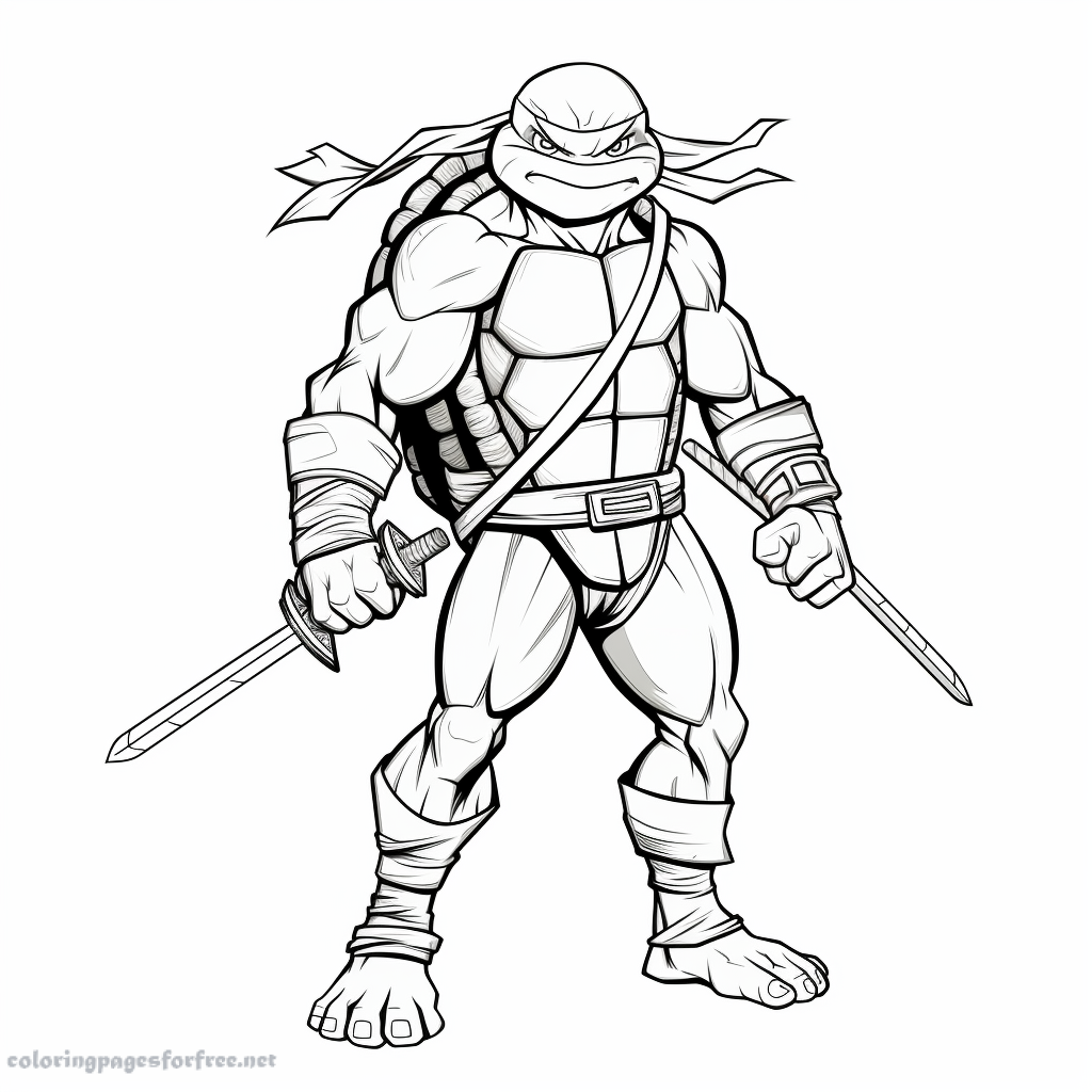 Ninja turtle to print and color for free